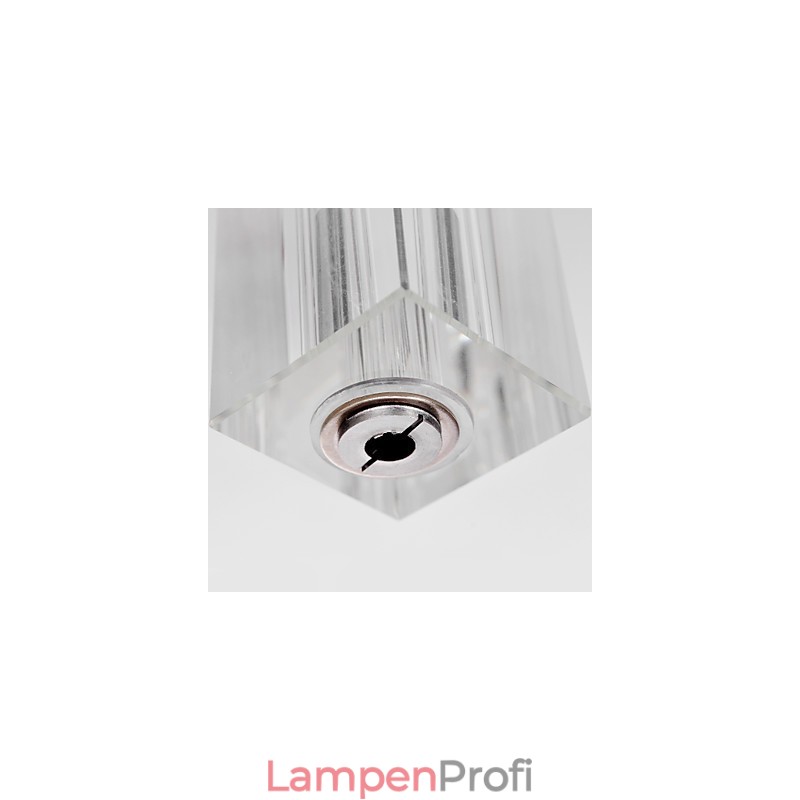 Moderne zeitgenössische Insel Kristall Chrom Metall Pendelleuchte