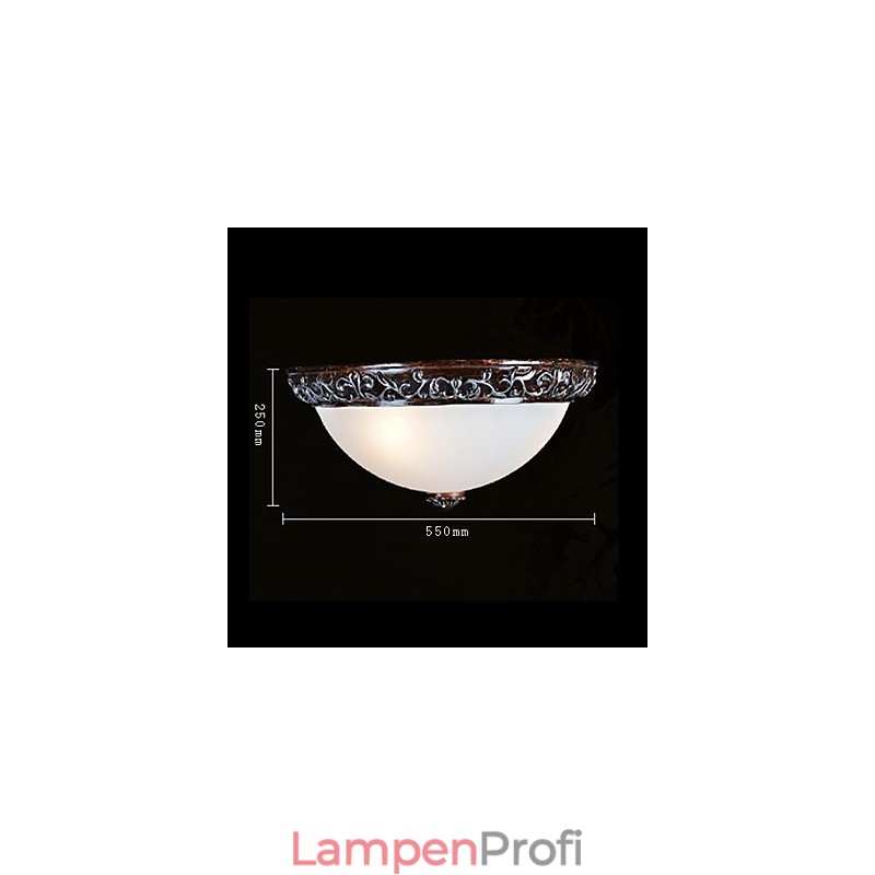 Deckenleuchte Glas Harz Silber Carving Europäischen Klassisch