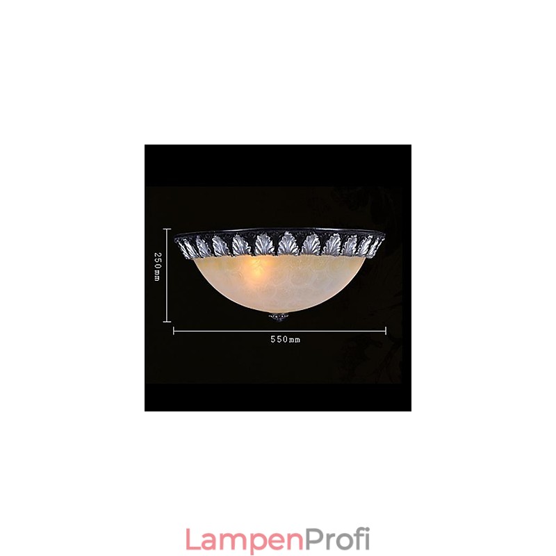 Deckenleuchte Muster Glas Harz Silber Carving Europäischen Klassischen