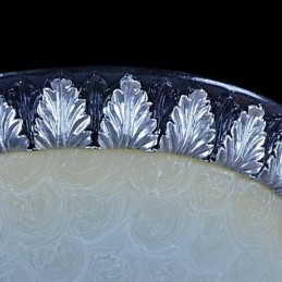 Deckenleuchte Muster Glas Harz Silber Carving Europäischen Klassischen