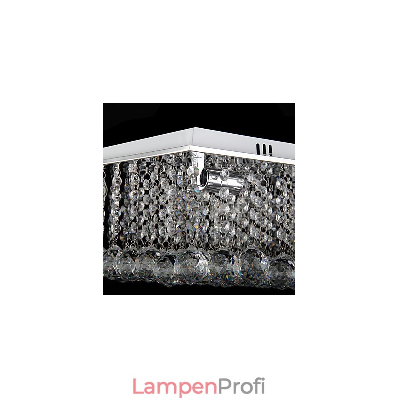 Moderne zeitgenössische Kristall galvanisierte Metall Flush Mount