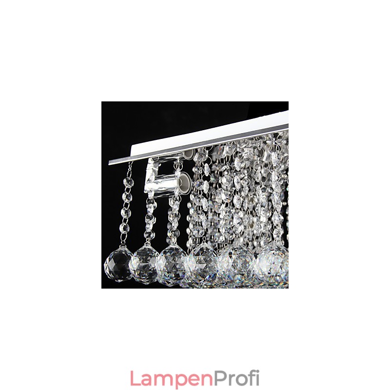 Moderne zeitgenössische Kristall galvanisierte Metall Flush Mount