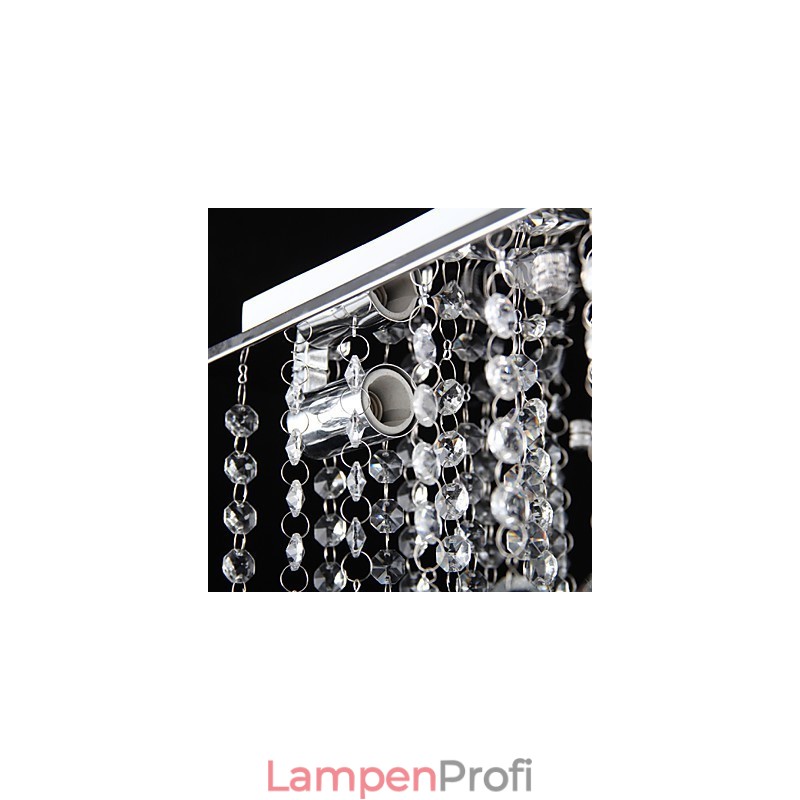 Moderne zeitgenössische Kristall galvanisierte Metall Flush Mount