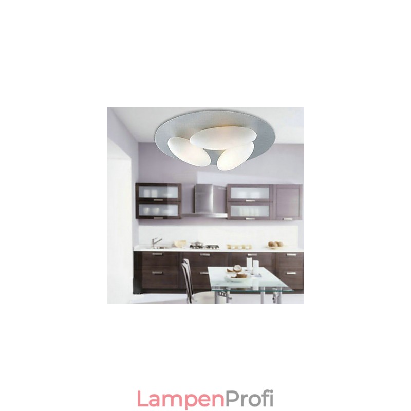 Nature Inspired Minimalist Ceiling Light With 3 Eggs Shade