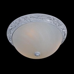 Weiße Deckenleuchte aus Glas und Harz, schnitzend, europäisch, klassisch