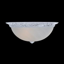 Weiße Deckenleuchte aus Glas und Harz, schnitzend, europäisch, klassisch