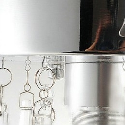 1-flammige, halbbündige Deckenleuchte aus Kristall