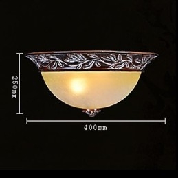 Deckenleuchte Weiß Gelb Glas Harz Silber Carving Europäischen Klassisch
