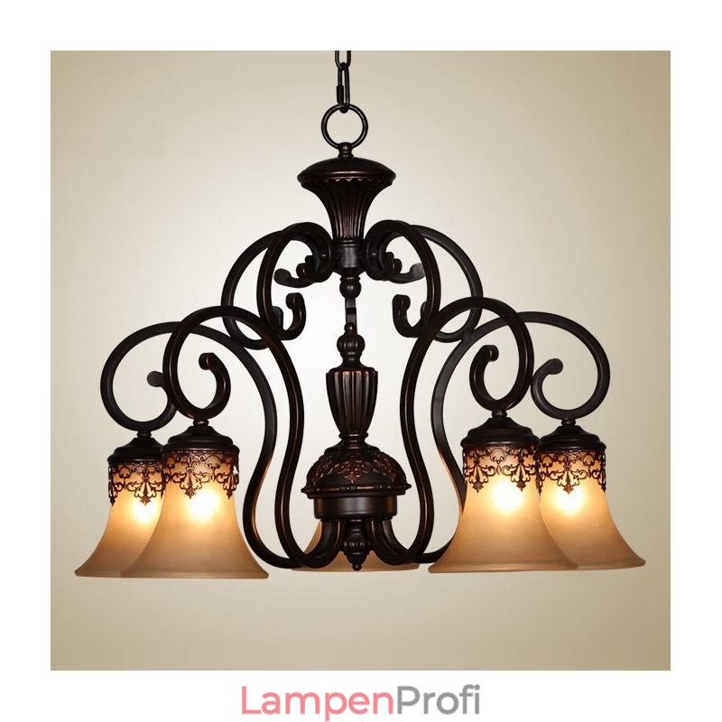 Vintage Country Island Malerei Metall Kronleuchter Deckenleuchte