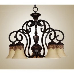 Vintage Country Island Malerei Metall Kronleuchter Deckenleuchte