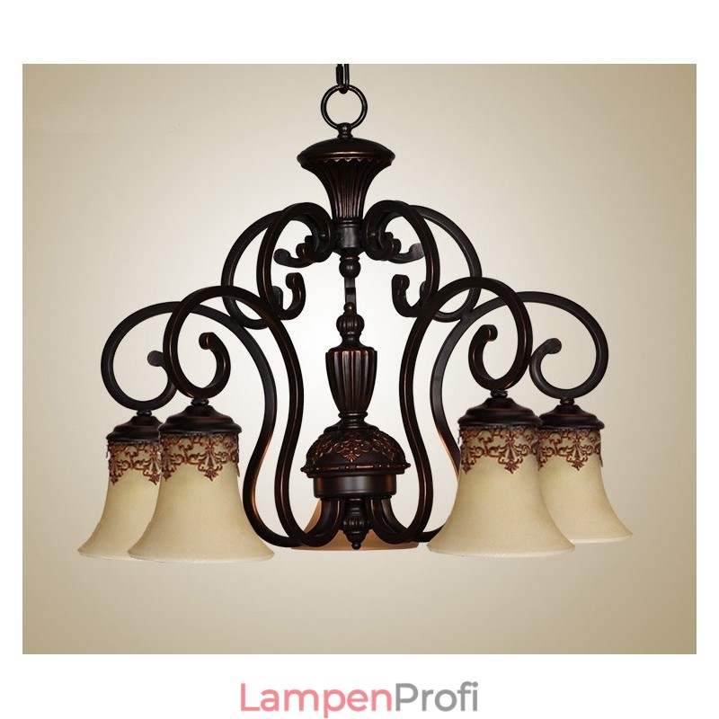 Vintage Country Island Malerei Metall Kronleuchter Deckenleuchte