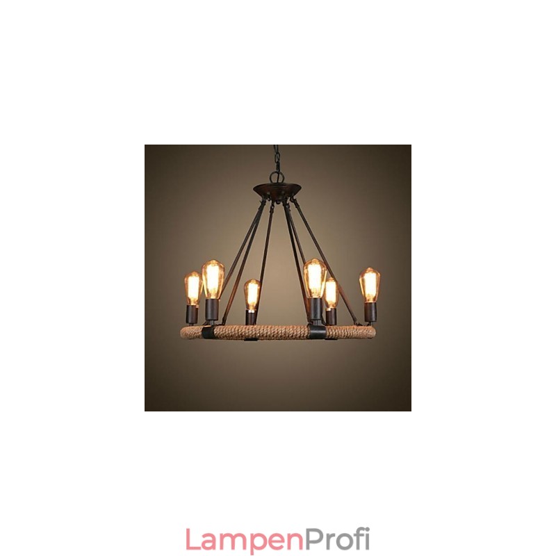 Traditionelle klassische rustikale Lodge Retro Country Vintage Malerei Metall Pendelleuchte