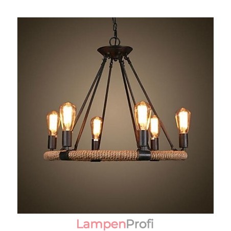 Traditionelle klassische rustikale Lodge Retro Country Vintage Malerei Metall Pendelleuchte