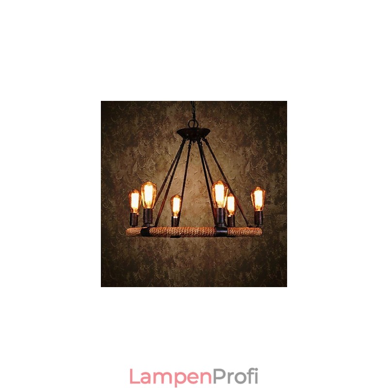 Traditionelle klassische rustikale Lodge Retro Country Vintage Malerei Metall Pendelleuchte