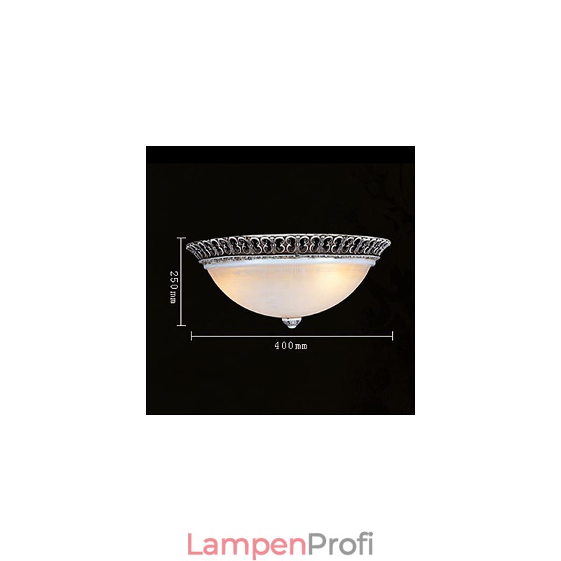 Dunkelbraune Unterputzleuchte aus Glas und Harz, Muster, Schnitzerei, europäischer Klassiker