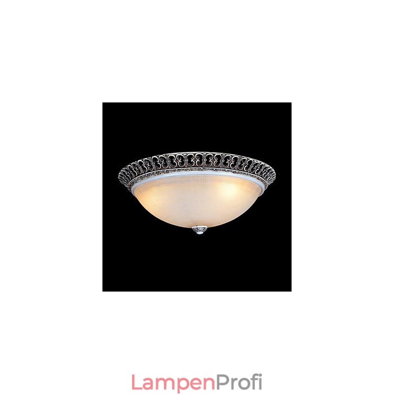 Dunkelbraune Unterputzleuchte aus Glas und Harz, Muster, Schnitzerei, europäischer Klassiker