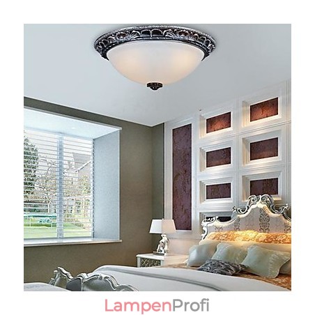 Deckenleuchte Glas Harz Silber Carving Retro Europäischen Klassischen