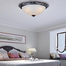 Deckenleuchte Glas Harz Silber Carving Retro Europäischen Klassischen