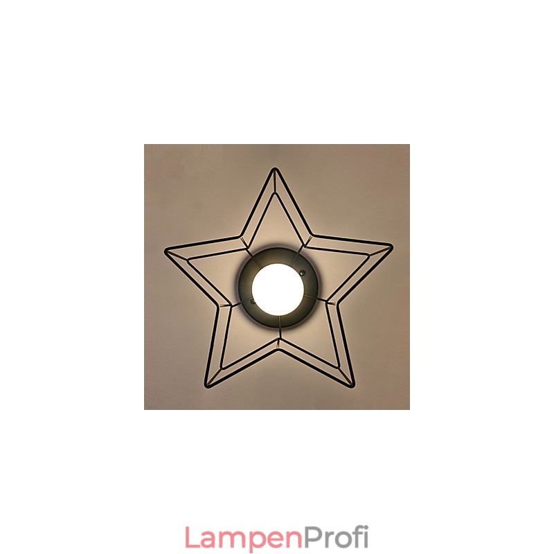 Kurze fünfzackige Sternbeleuchtung personalisierte moderne Deckenleuchte Kind Gehäuse Lampen