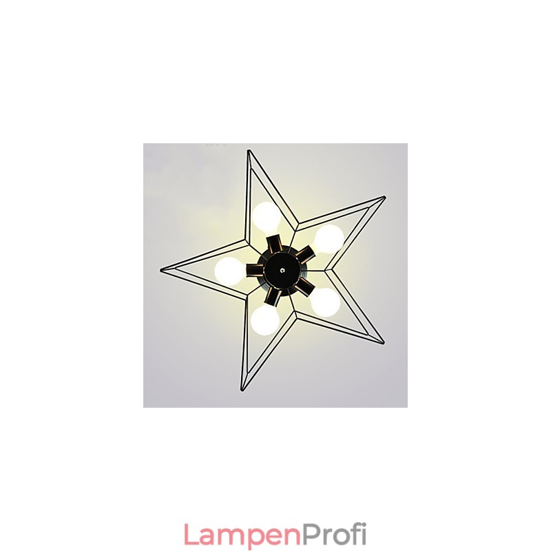 Kurze fünfzackige Sternbeleuchtung personalisierte moderne Deckenleuchte Kind Gehäuse Lampen