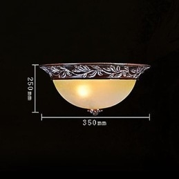 Deckenleuchte Weiß Gelb Glas Harz Silber Carving Europäischen Klassisch