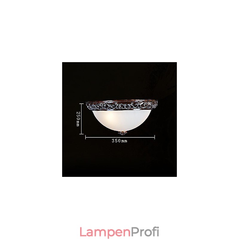 Deckenleuchte Glas Harz Silber Carving Europäischen Klassisch
