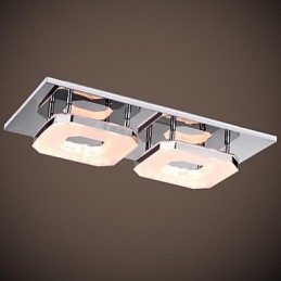 16W Acryl Unterputz 2 Licht Modern Acryl Galvanik Edelstahl