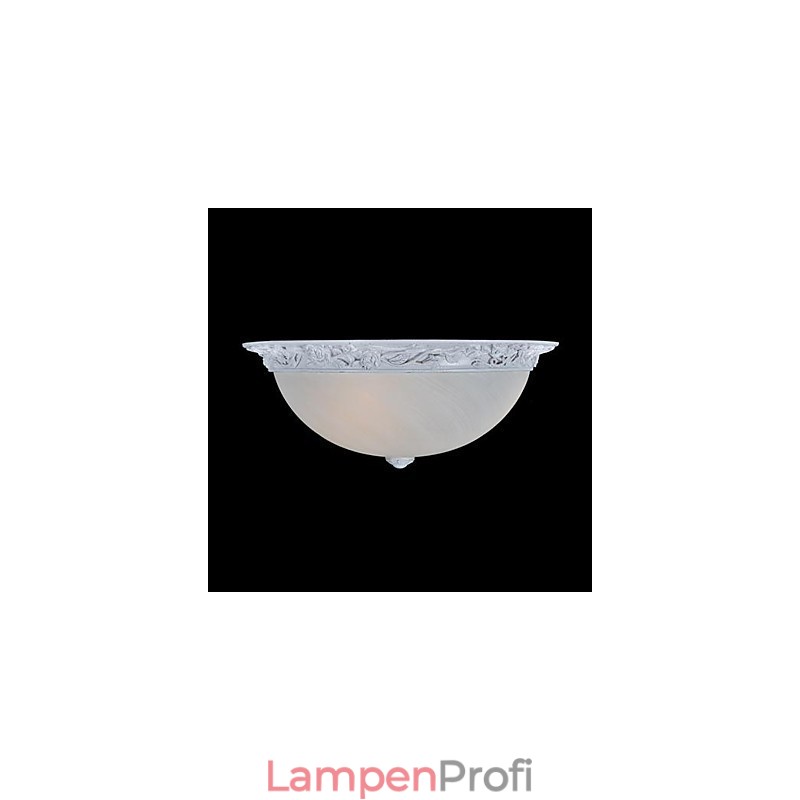 Weiße Deckenleuchte aus Glas und Harz, schnitzend, europäisch, klassisch