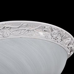 Weiße Deckenleuchte aus Glas und Harz, schnitzend, europäisch, klassisch