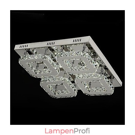 Moderne zeitgenössische Kristall Chrom Metall Unterputz