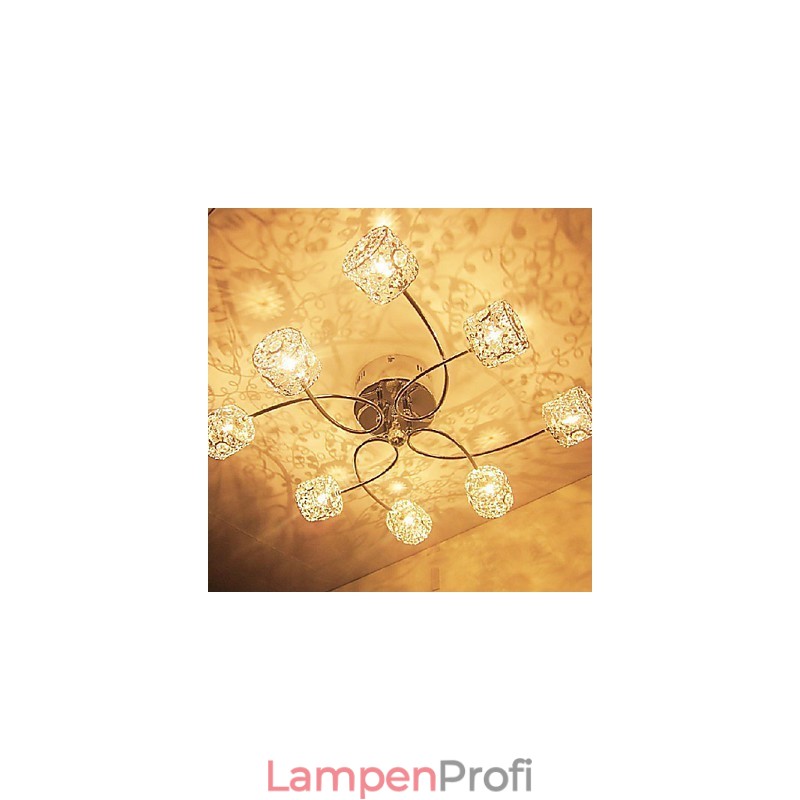 Moderne zeitgenössische Kristall galvanisierte Unterputzleuchte