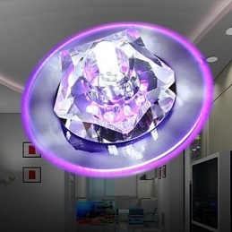 Moderne zeitgenössische Kristall Chrom Kristall Unterputz