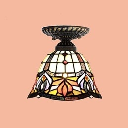 Europäische ländliche kreative Kunst Buntglas absorbieren Kuppellampe Licht