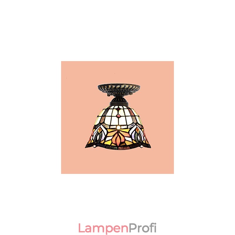 Europäische ländliche kreative Kunst Buntglas absorbieren Kuppellampe Licht