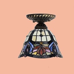 Europäische ländliche kreative Kunst Buntglas absorbieren Kuppellampe Licht