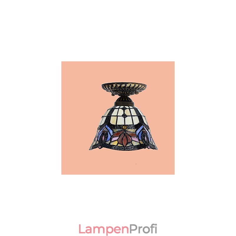 Europäische ländliche kreative Kunst Buntglas absorbieren Kuppellampe Licht