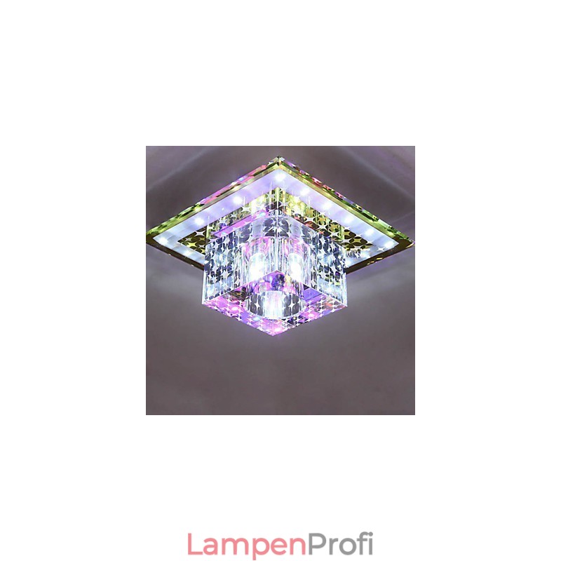 Kristall Deckenleuchte Spotlight SMD 3W Kreative Lampe Leuchtstoffröhre Bunte Farbe Dome Licht