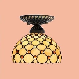 Europäische ländliche kreative Kunst Buntglas absorbieren Kuppellampe Licht