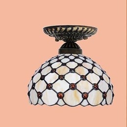 Europäische ländliche kreative Kunst Buntglas absorbieren Kuppellampe Licht