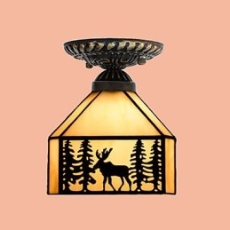 Weihnachten europäischen ländlichen kreative Kunst Buntglas absorbieren Kuppel Lampe Licht