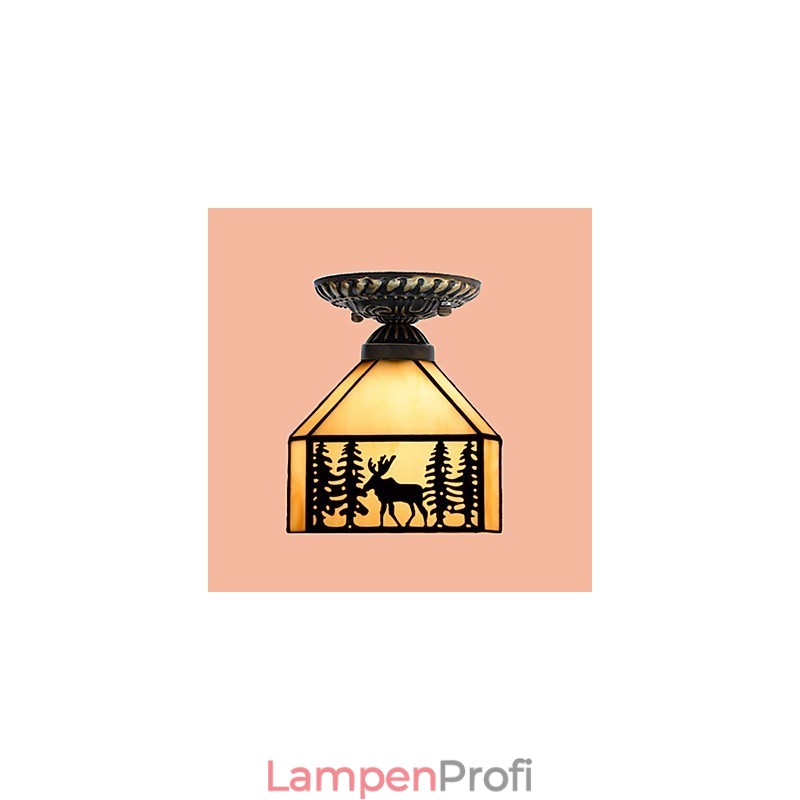 Weihnachten europäischen ländlichen kreative Kunst Buntglas absorbieren Kuppel Lampe Licht