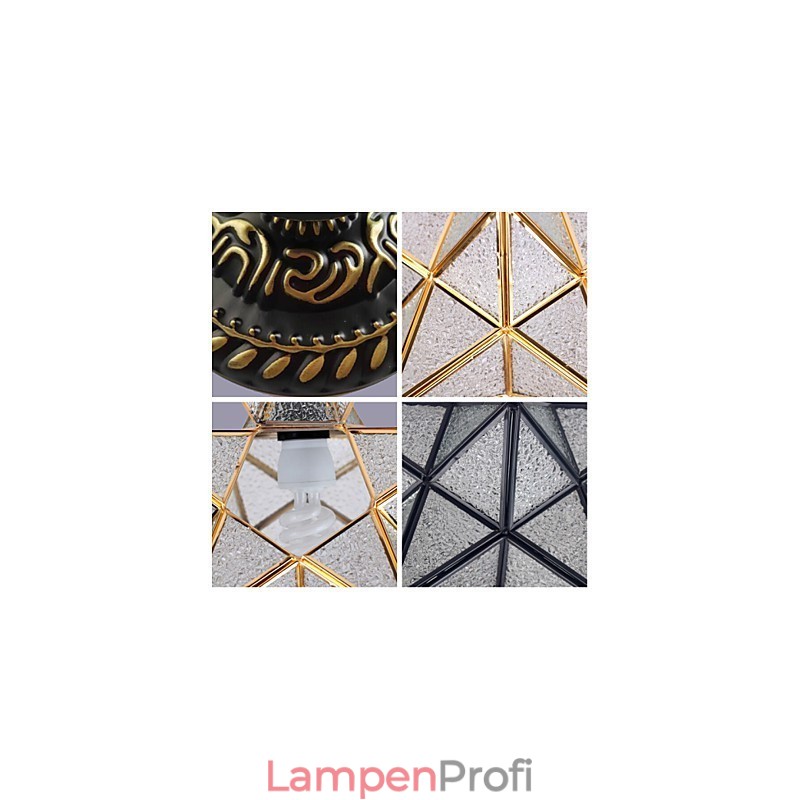 Europäische ländliche kreative Kunst Buntglassterne, um das Licht der Kuppellampe zu absorbieren