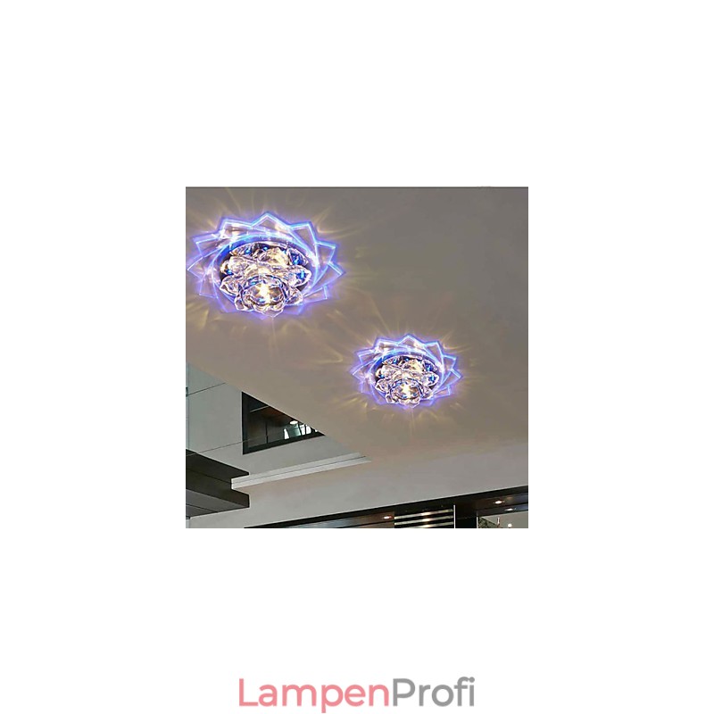 20*8,5 CM Mini Kristall Deckenleuchte Spotlight 3W Kreative Lampe Leuchtstoffröhre Bunte Farbe Quadratische Kuppel Licht