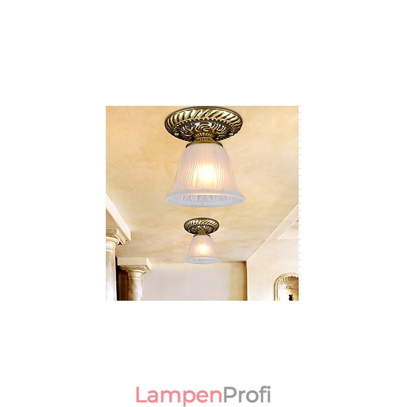 Bronze Unterputzleuchte Muster Glasschirm Europäischen Retro Klassisch