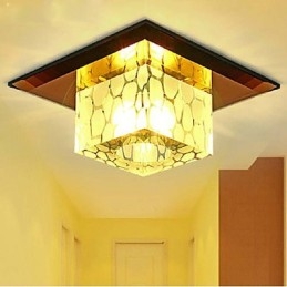 Mini Kristall Deckenleuchte Spotlight 3W Kreative Lampe Leuchtstoffröhre Bunte Farbe Quadratische Kuppelleuchte