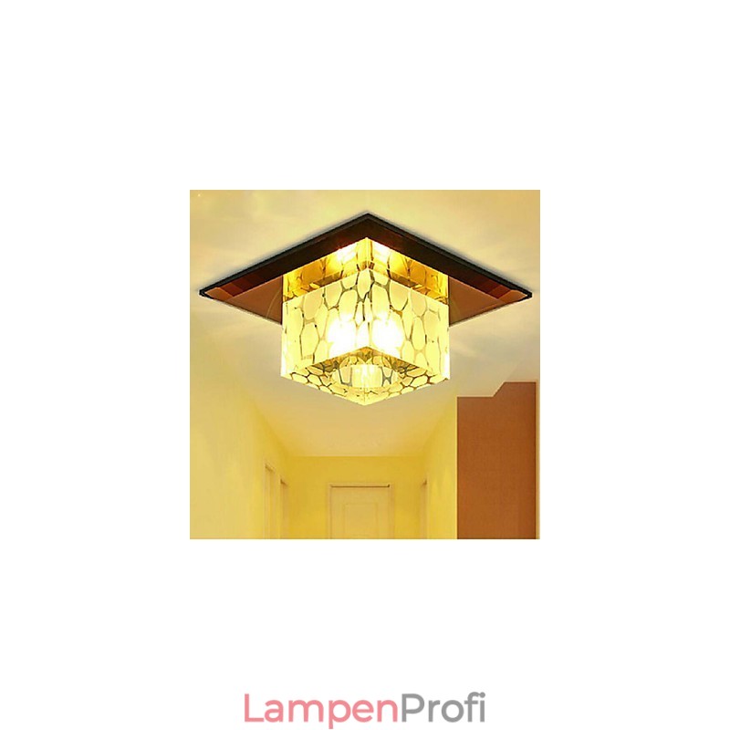 Mini Kristall Deckenleuchte Spotlight 3W Kreative Lampe Leuchtstoffröhre Bunte Farbe Quadratische Kuppelleuchte