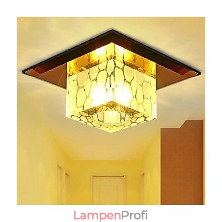 Mini Kristall Deckenleuchte Spotlight 3W Kreative Lampe Leuchtstoffröhre Bunte Farbe Quadratische Kuppelleuchte