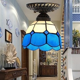 17 * Europäischen Ländlichen Kreativen Kunst Glasmalerei Absorbieren Kuppel Lampe Licht