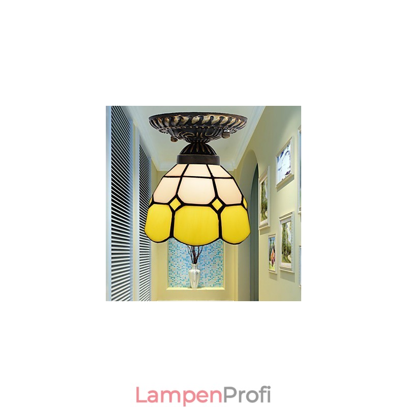 17 * Europäischen Ländlichen Kreativen Kunst Glasmalerei Absorbieren Kuppel Lampe Licht