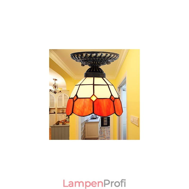 17 * Europäischen Ländlichen Kreativen Kunst Glasmalerei Absorbieren Kuppel Lampe Licht